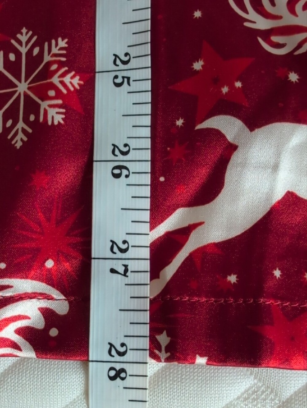 EKOUAER Satin Pajama Set Holiday Reindeer Red and White Button Down Size 2X - Picture 10 of 16